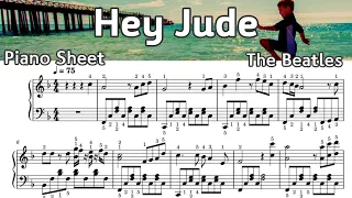 Hey Jude /  Piano Music Sheet  / The  Beatles / By SangHeart Play