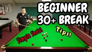 Snooker Beginner Break Building - Snooker Lesson