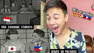 15 Year Old Filipino Boy is So Talented | 1956 Exchange Students Debate on Prejudice | REACTION