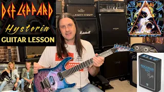 How To Play Hysteria By Def Leppard - Guitar Lesson - With A Rockman!