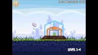 Angry Birds HD: Poached Eggs 1-4 Mighty Eagle Walkthrough (100%)