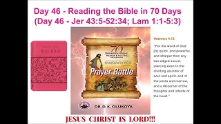 Day 46 Reading the Bible in 70 Days - 70 Seventy Days Prayer and Fasting Programme 2022 Edition