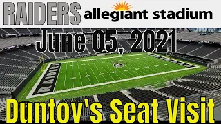 Las Vegas Raiders Allegiant Stadium Seat Visit 06 05 2021