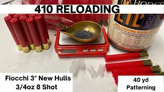 410 Fiocchi 3" Loading (New Hulls) 3/4oz 8 shot.  40yd Patterning.  Good, Bad and Ugly!!!!!