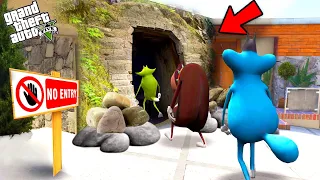 Oggy Found Secret Tunnel Outside Oggy's House In GTA 5! (Gta 5 mods) With Oggy And Jack