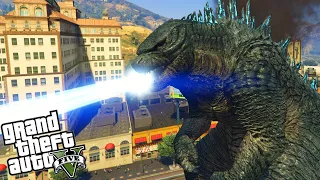 GTA V - MODS - O GODZILLA Invadiu Los Santos !