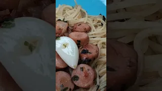 SPAGHETTI ET SAUCISSES. #foodlover #viral_video #food #spaghetti