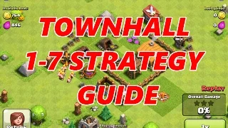TOWNHALL 1-7 STRATEGY GUIDE FOR BEGINNERS | Clash Of Clans