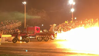 Chevy rocket truck!!Night of fire! Orlando speed world jet cars and trucks #hoonigan #dragracing