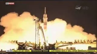 Video Shows Russian Capsule Blast Off For A Year In Space