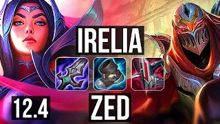 IRELIA vs ZED (MID) | 8 solo kills, 68% winrate, Legendary, 12/2/0 | KR Diamond | 12.4