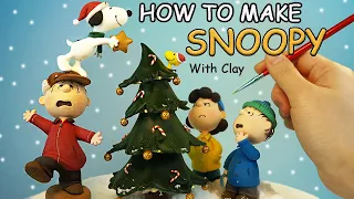 Making SNOOPY'S CHRISTMAS with clay_Clay Art_Clay Tutorial