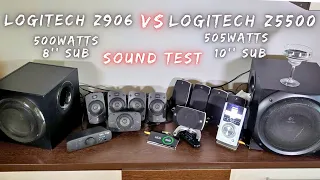 Logitech Z5500 VS Logitech Z906 Sound Test BASS BOOSTED