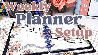 Weekly Planner Setup | Stamps and Embossing Powder | April 2024 Happy Planner