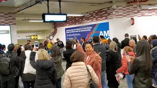 CELINE DION ..subway singalong after  Brooklyn...concert..3/5/20