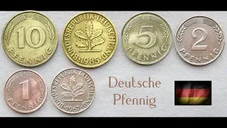 Few old German Pfennig coins | Deutsche Pfennig Coins | Germany