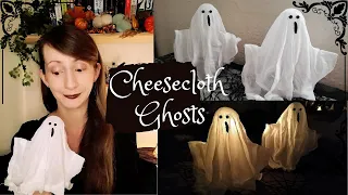 Cheesecloth Ghosts DIY for Halloween👻| Halloween Crafts