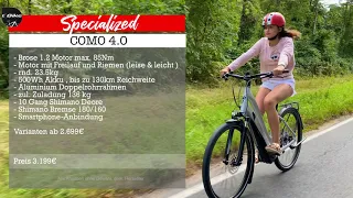 Bike-Vorstellung Specialized Como 4.0 Tiefeinsteiger Brose Motor , sehr leichtes Pedelec 2021