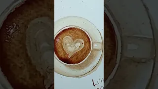 Кавова чашка, малювання кавою | Drawing with coffee
