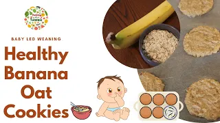 2 Ingredient Cookies| Basic Banana Oat Cookies | Baby Led Weaning