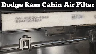 How To Change A 2017 - 2021 Dodge Ram Cabin Air filter - Replace Remove Replacement A/C Location