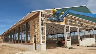 Steel Cladding on Our WeCover Dairy Barn April 10-12, 2024