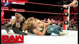 Ronda Rousey Saves Injured Natalya & Attacks Mickie James WWE RAW Highlights 23rd April 2018