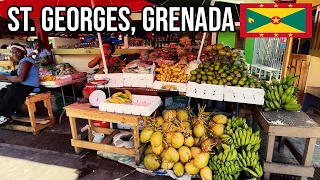 Walking Tour of St. George's, Grenada | Carenage & Market Square Exploration🇬🇩