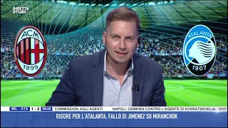 Coppa Italia Milan-Atalanta 1-2 con Tiziano Crudeli e Matteo Mosconi