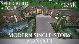 Modern Single-Story Mansion 174k - NO LARGE PLOT - Bloxburg Speed Build