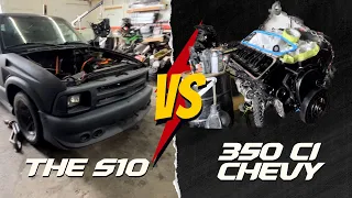 Small block Chevy 350ci swap into a 1990 Chevy S10| episode 1 | First start