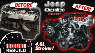 Jeep XJ Time-lapse Engine Rebuild, 4.0L Stroked to 4.6L | Redline Rebuild