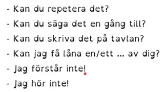 vanliga fraser på svenska