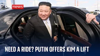 Vladimir Putin offers Kim Jong Un a lift in his limousine