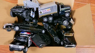 Black Car Collection From the Box and Drive a Steep Hill !!