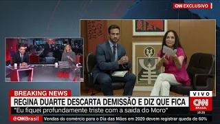 Regina Duarte faz barraco AO VIVO no "CNN 360" (07/05/2020) | CNN Brasil