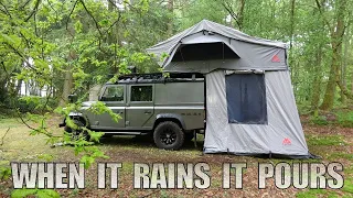 Camping in a Rooftop Tent in the Rain