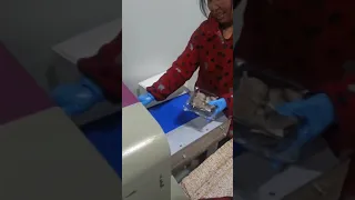 Mushroom tray packaging machine