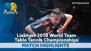 2018 World Team Championships Highlights | Timo Boll vs Wong Chun Ting (Group)