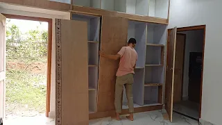 Building a Wall Mounted Wardrobe Cabinet //Simple and best wardrobe design for bedroom //part (06)