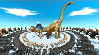 All Dinosaurs VS Buffalo Army - Animal Revolt Battle Simulator