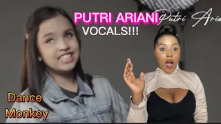 Putri Ariani - Dance Monkey | Tones and I  [lirik] Cover REACTION | @putriarianiofficial