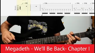 Megadeth - We'll Be Back- Chapter I Rhythm Guitar Riffs With Tabs(D Standard)(Slower)