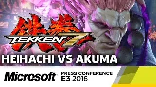 Heihachi and Akuma Fight it out in Tekken 7 - E3 2016 Microsoft Press Conference