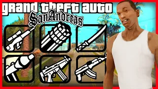 🔥Dónde encontrar TODAS las ARMAS de GTA San Andreas - Ubicación de ARMAS OCULTAS (Los Santos)