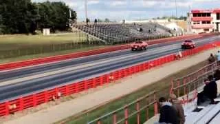 2014 Pure Stock Muscle Car Drag Race. '69 GTO Judge RAIV vs '74 Trans Am 455 SD