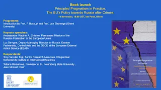 Book launch: 'Principled Pragmatism in Practice': The EU’s Policy towards Russia after Crimea.