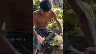 Crazy Coconut Cutting Skills!! Amazing Coconut Packing Process #shorts