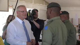 Australian Prime Minister tours Blackrock camp in Nadi.