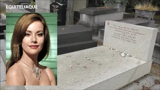 Tombe de Claudine AUGER ( James Bond girl ) au cimetière Montparnasse à Paris